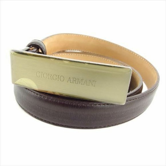 Giorgio Armani belt Brown leather Woman Authentic Used main image 5
